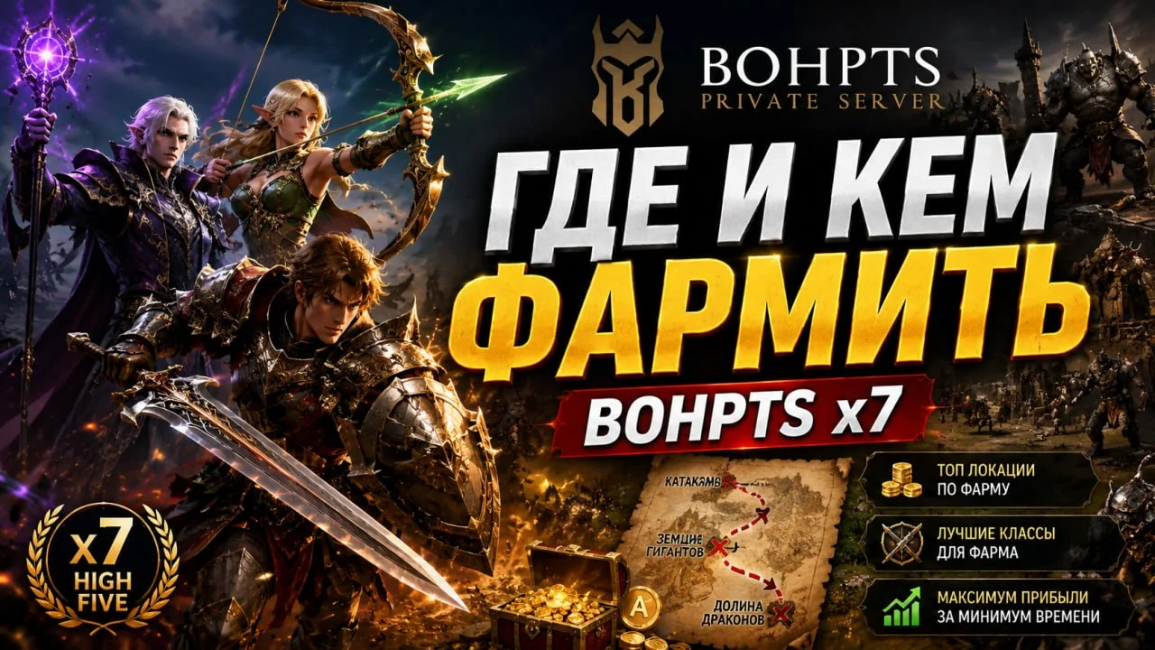 BOH PTS x7 (ВОН ПТС): гайд по старту — споты и классы Lineage 2